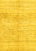 Machine Washable Solid Yellow Modern Rug, wshabs1549yw