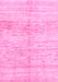 Machine Washable Solid Pink Modern Rug, wshabs1549pnk