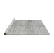 Sideview of Machine Washable Solid Gray Modern Rug, wshabs1549gry