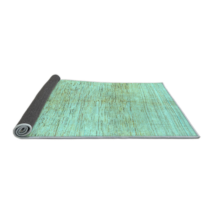 Sideview of Solid Light Blue Modern Rug, abs1549lblu