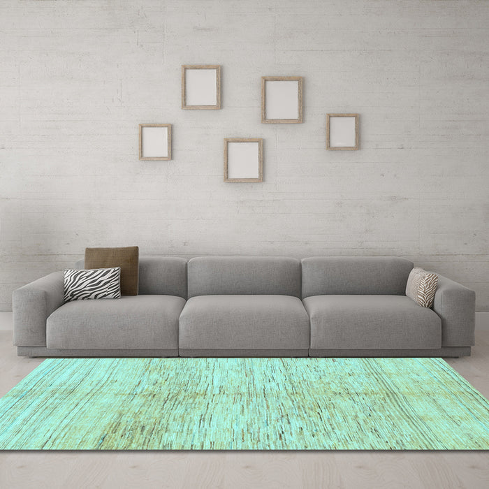 Machine Washable Solid Light Blue Modern Rug in a Living Room, wshabs1549lblu