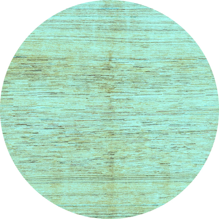 Round Solid Light Blue Modern Rug, abs1549lblu