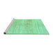 Sideview of Machine Washable Solid Turquoise Modern Area Rugs, wshabs1549turq