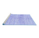 Sideview of Machine Washable Solid Blue Modern Rug, wshabs1549blu