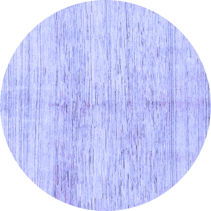Round Solid Blue Modern Rug, abs1549blu