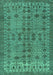 Machine Washable Abstract Turquoise Modern Area Rugs, wshabs154turq