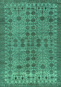 Abstract Turquoise Modern Rug, abs154turq