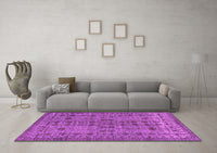 Machine Washable Abstract Purple Modern Rug, wshabs154pur