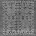 Square Abstract Gray Modern Rug, abs154gry