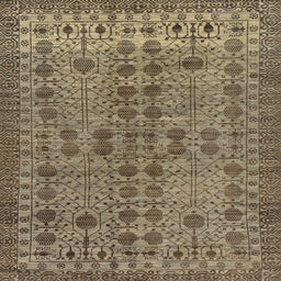 Square Abstract Reddish Brown Modern Rug, abs154