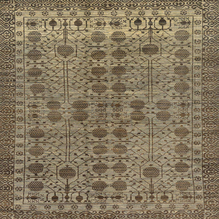 Square Abstract Reddish Brown Modern Rug, abs154