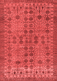 Abstract Red Modern Rug, abs154red