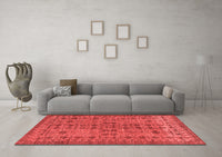 Machine Washable Abstract Red Modern Rug, wshabs154red