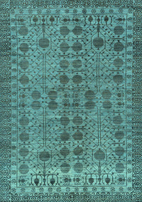 Abstract Light Blue Modern Rug, abs154lblu