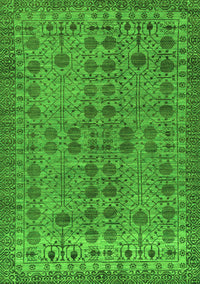 Abstract Green Modern Rug, abs154grn