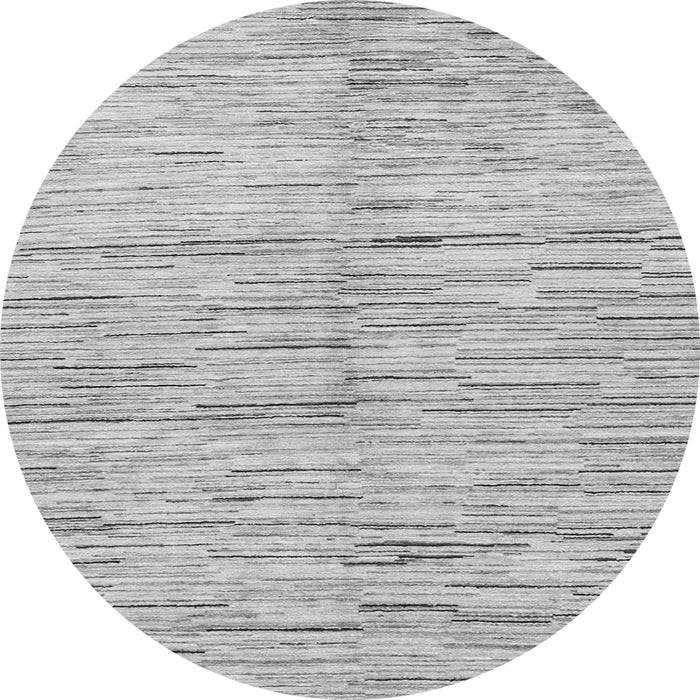 Round Solid Gray Modern Rug, abs1550gry