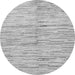 Round Solid Gray Modern Rug, abs1550gry