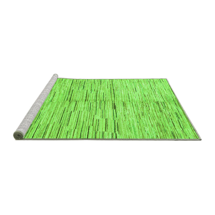 Sideview of Machine Washable Solid Green Modern Area Rugs, wshabs1550grn