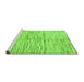 Sideview of Machine Washable Solid Green Modern Area Rugs, wshabs1550grn