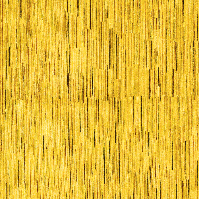 Square Machine Washable Solid Yellow Modern Rug, wshabs1550yw