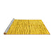 Sideview of Machine Washable Solid Yellow Modern Rug, wshabs1550yw