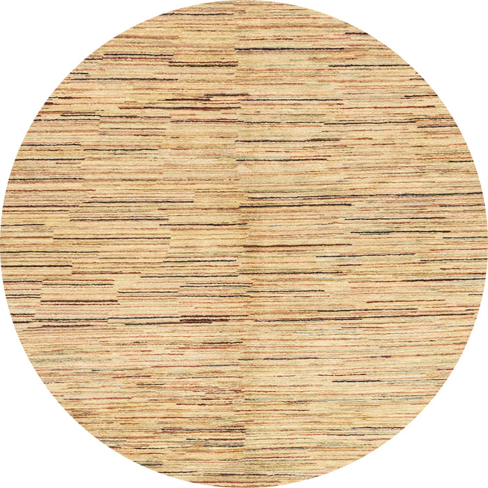 Round Machine Washable Abstract Gold Rug, wshabs1550