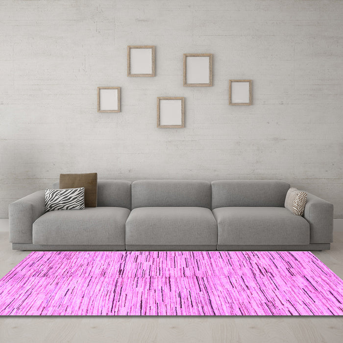 Machine Washable Solid Purple Modern Area Rugs in a Living Room, wshabs1550pur