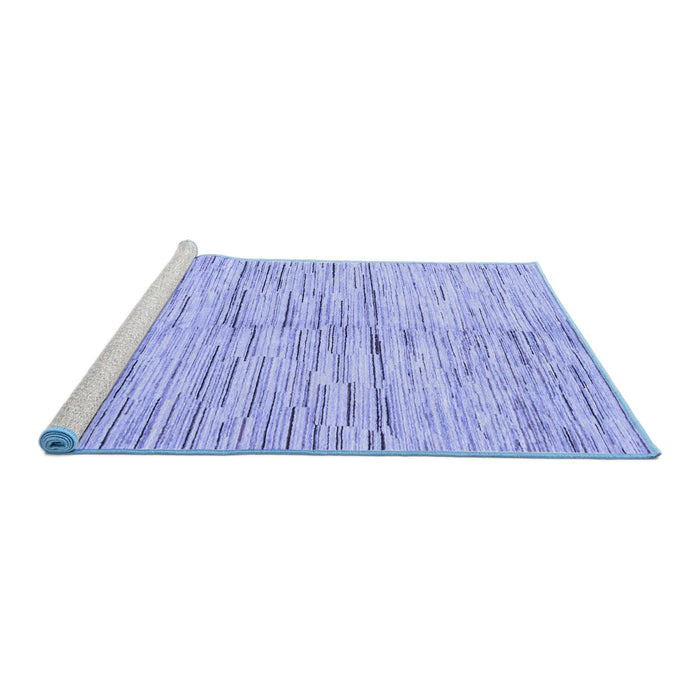 Sideview of Machine Washable Solid Blue Modern Rug, wshabs1550blu