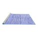 Sideview of Machine Washable Solid Blue Modern Rug, wshabs1550blu