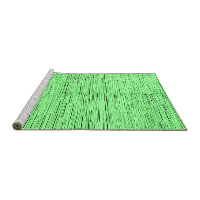 Sideview of Machine Washable Solid Emerald Green Modern Area Rugs, wshabs1550emgrn