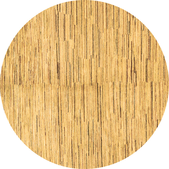 Round Machine Washable Solid Brown Modern Rug, wshabs1550brn