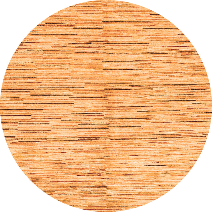 Round Solid Orange Modern Rug, abs1550org