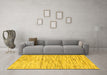 Machine Washable Solid Yellow Modern Rug in a Living Room, wshabs1550yw