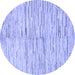 Round Solid Blue Modern Rug, abs1550blu