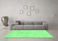 Machine Washable Solid Emerald Green Modern Rug, wshabs1551emgrn