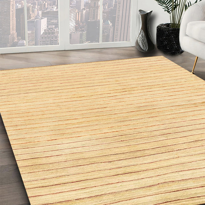 Machine Washable Abstract Mustard Yellow Rug in a Family Room, wshabs1551
