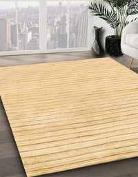 Abstract Mustard Yellow Solid Rug, abs1551