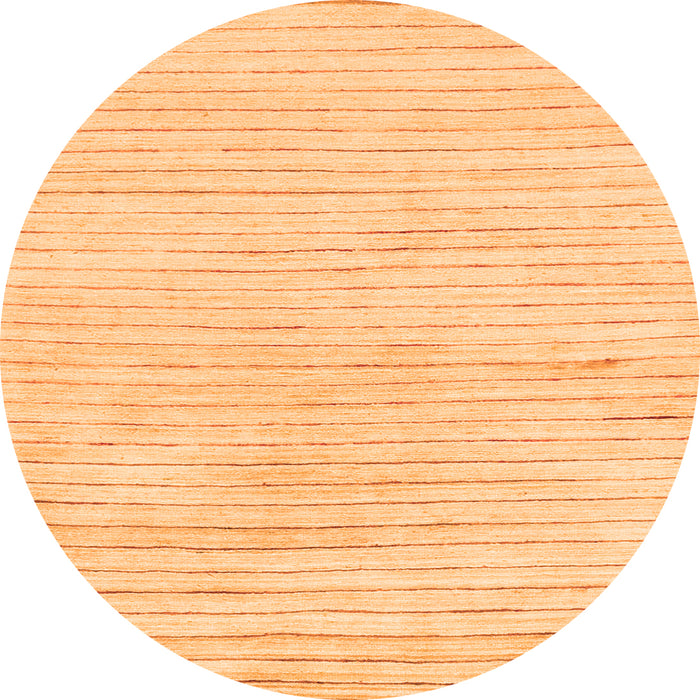 Round Solid Orange Modern Rug, abs1551org