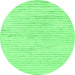 Round Solid Emerald Green Modern Rug, abs1551emgrn