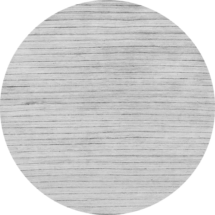 Round Solid Gray Modern Rug, abs1551gry