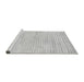 Sideview of Machine Washable Solid Gray Modern Rug, wshabs1551gry