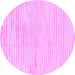 Round Solid Purple Modern Rug, abs1551pur