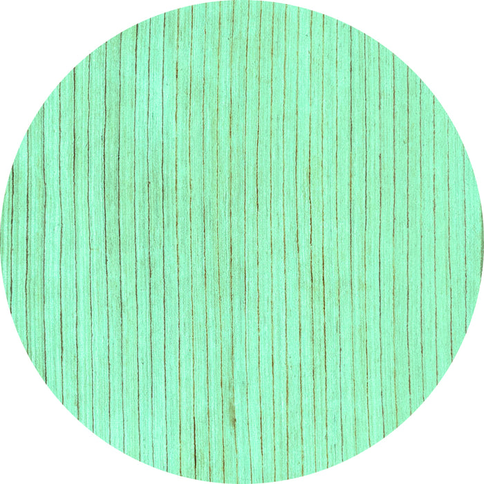 Round Solid Turquoise Modern Rug, abs1551turq