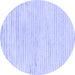 Round Solid Blue Modern Rug, abs1551blu