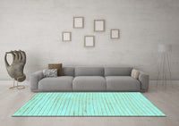 Machine Washable Solid Light Blue Modern Rug, wshabs1551lblu