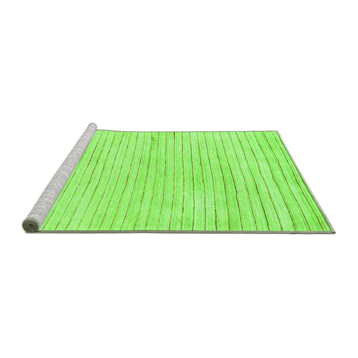Sideview of Machine Washable Solid Green Modern Area Rugs, wshabs1551grn