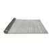 Sideview of Solid Gray Modern Rug, abs1551gry