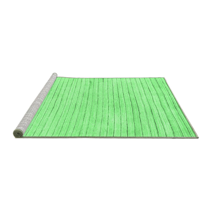 Sideview of Machine Washable Solid Emerald Green Modern Area Rugs, wshabs1551emgrn