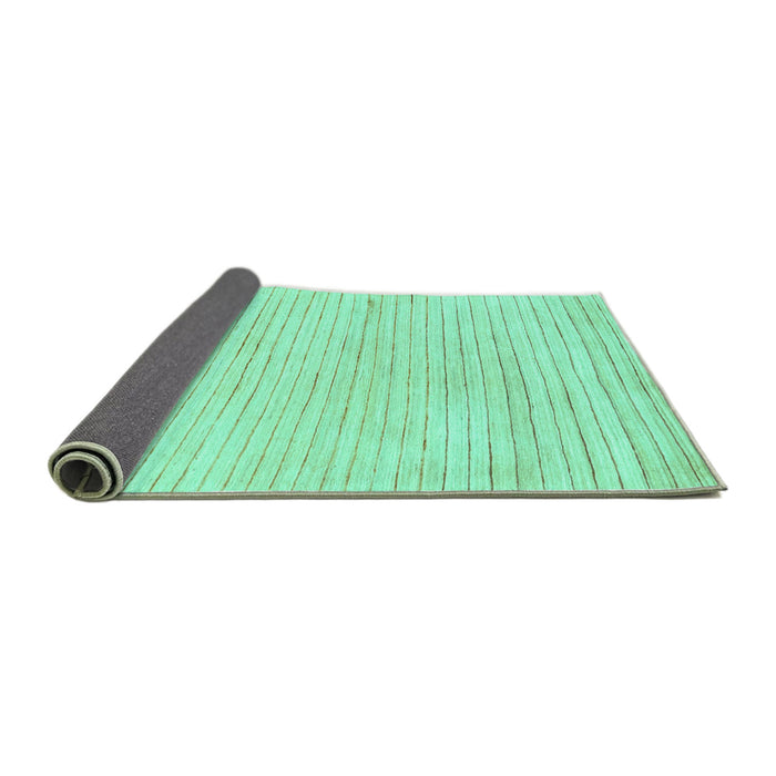 Sideview of Solid Turquoise Modern Rug, abs1551turq