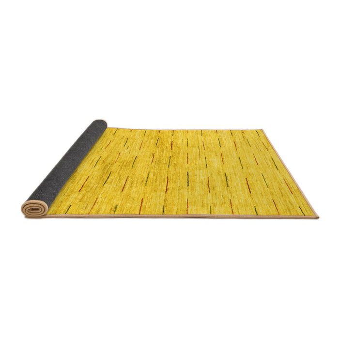 Sideview of Solid Yellow Modern Rug, abs1552yw